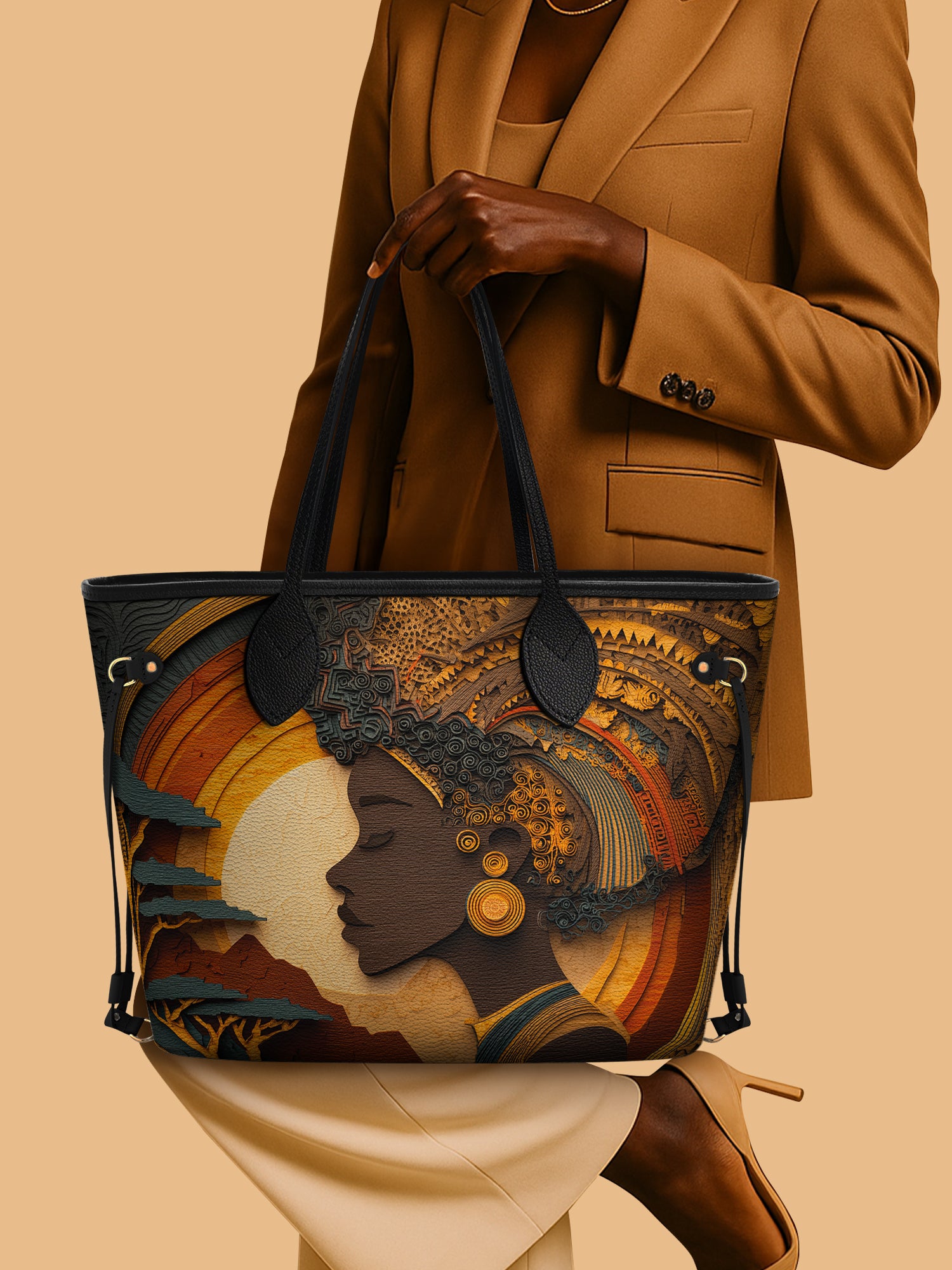 African Queen Essence Classic Shopper Tote QR0TD017