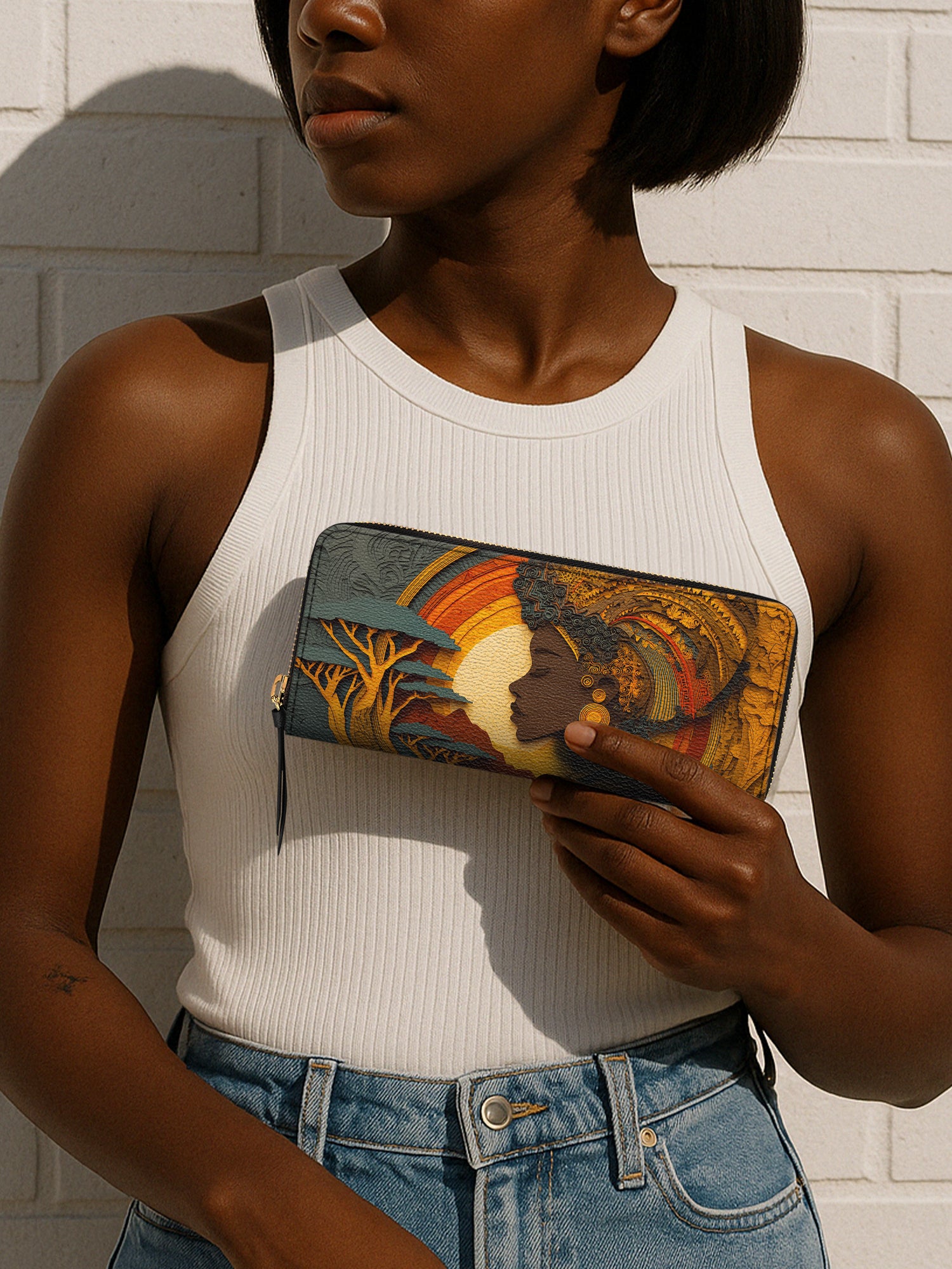 African Queen Essence Slimline Zippy Wallet QR0TD163