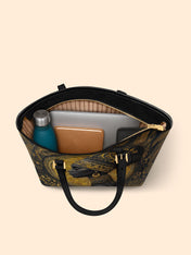 Bold Skin Sleek Leather Tote QR0TD025