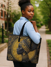 Bold Skin Sleek Leather Tote QR0TD025