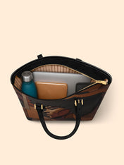 Melanin Majesty Sleek Leather Tote QR0TD018