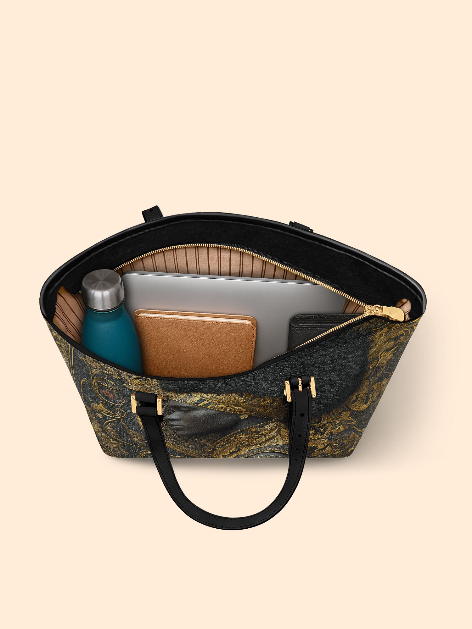 Royal Inheritance Sleek Leather Tote QR0XD048