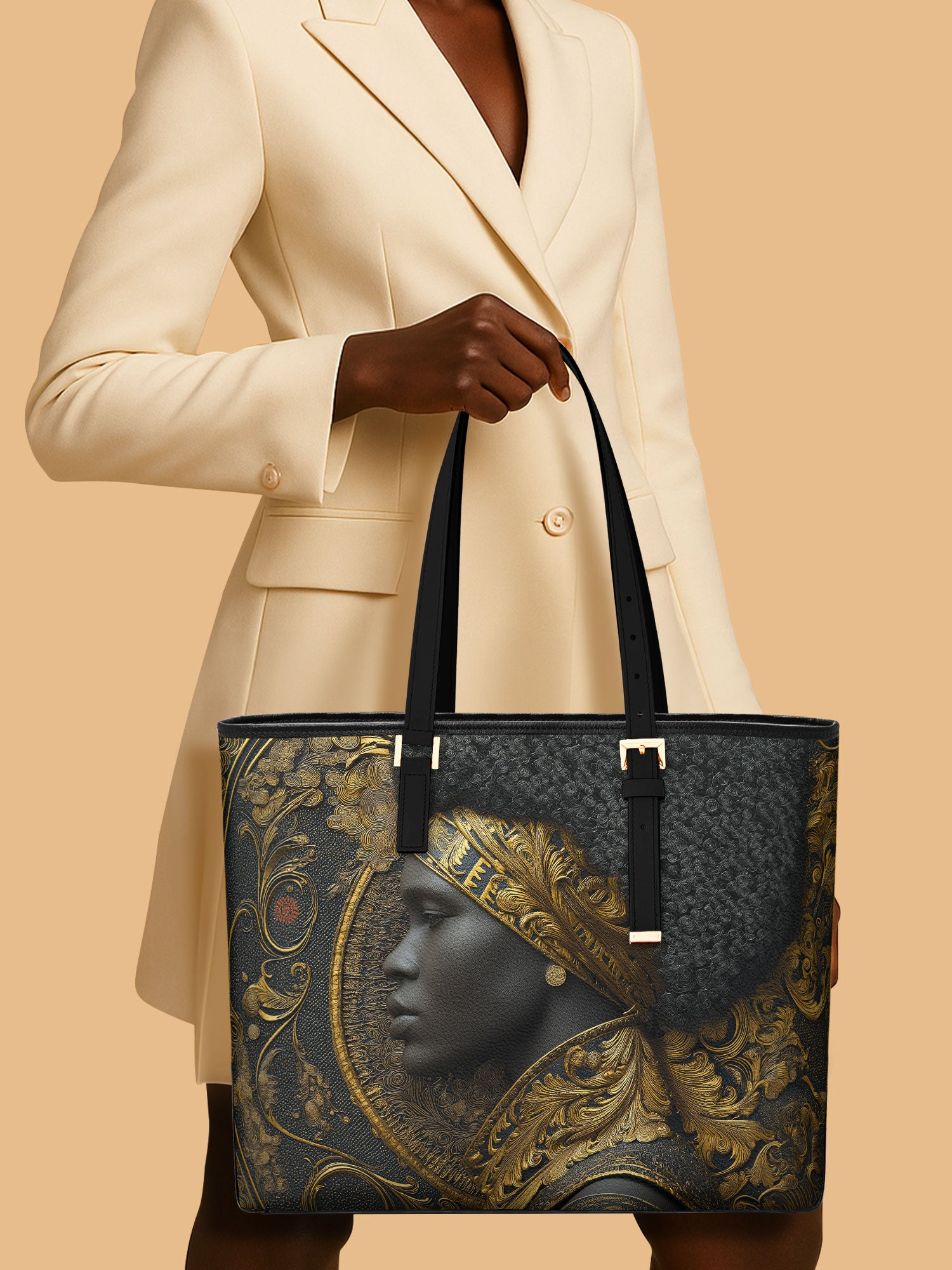 Royal Inheritance Sleek Leather Tote QR0XD048