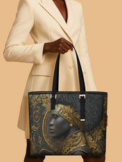 Royal Inheritance Sleek Leather Tote QR0XD048