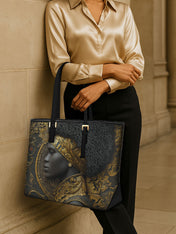 Royal Inheritance Sleek Leather Tote QR0XD048