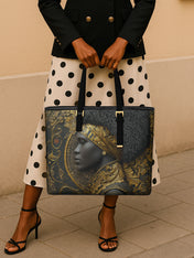Royal Inheritance Sleek Leather Tote QR0XD048