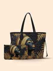 Ebony Majesty Classic Shopper Tote QR0TD024