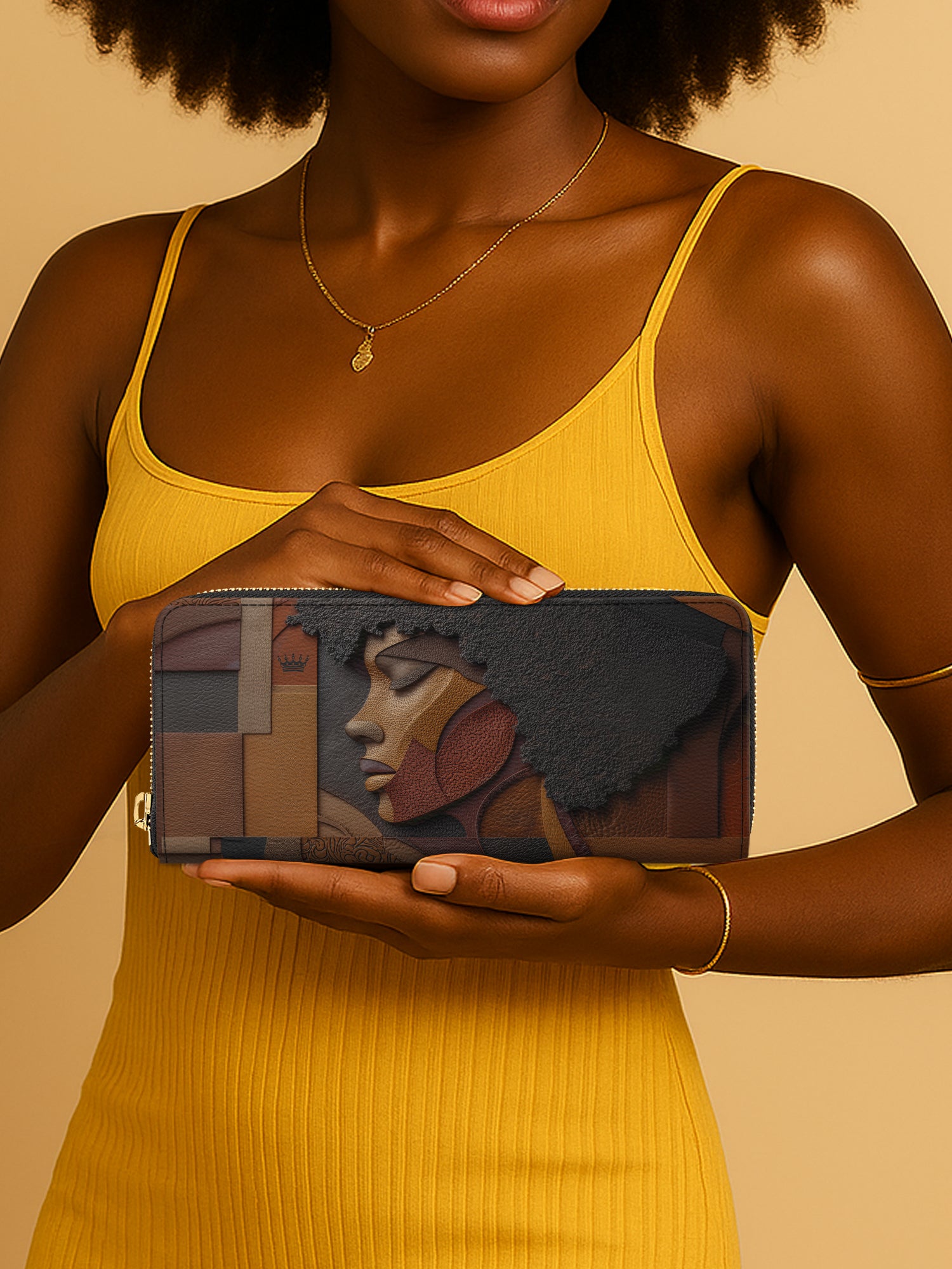 Melanin Majesty Slimline Zippy Wallet QR0TD041