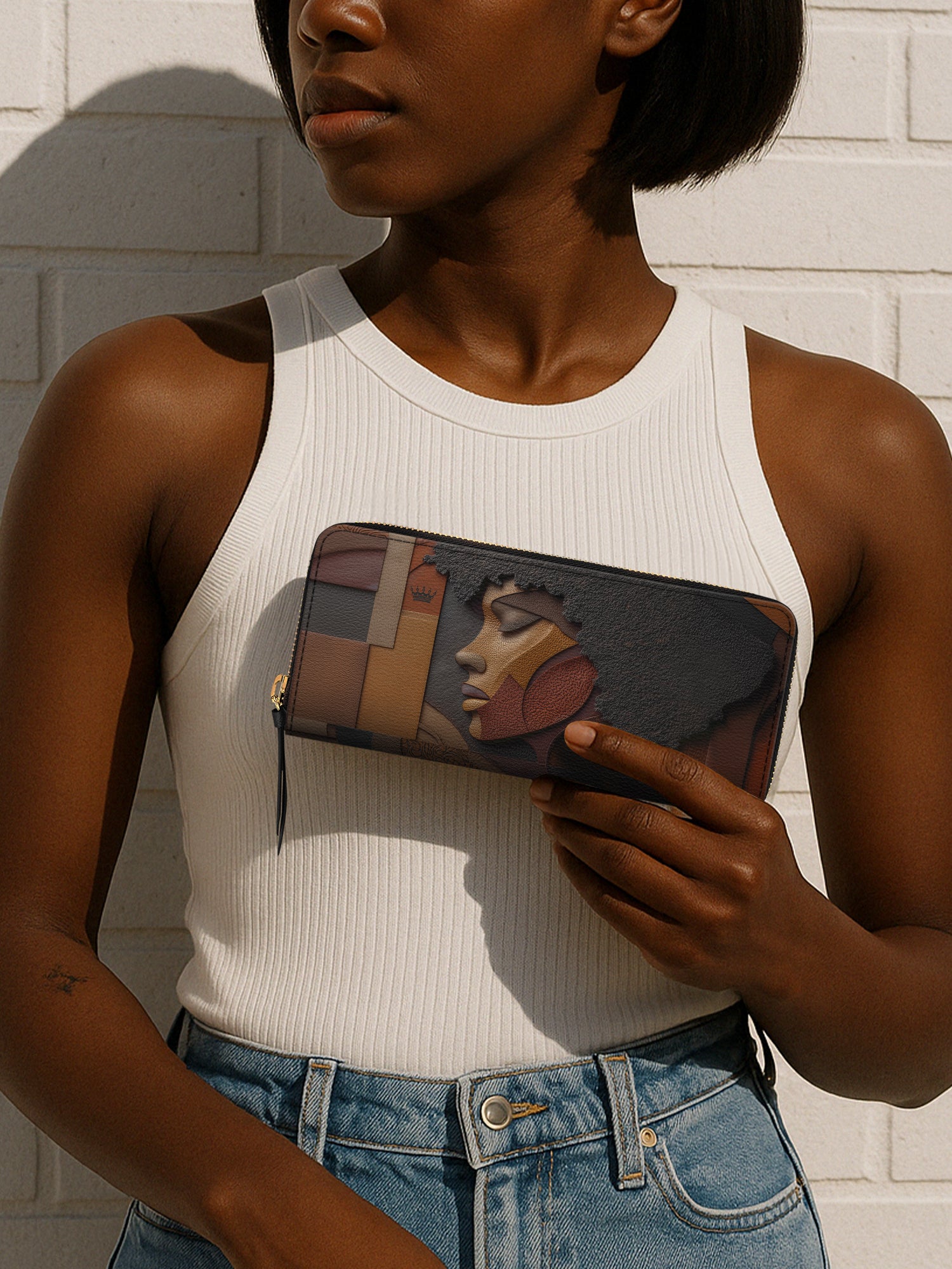 Melanin Majesty Slimline Zippy Wallet QR0TD041