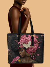 Blossom Queen Sleek Leather Tote QR0HH016