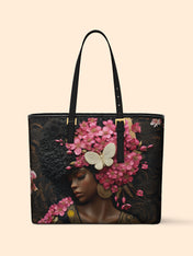 Blossom Queen Sleek Leather Tote QR0HH016