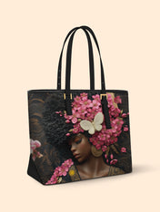 Blossom Queen Sleek Leather Tote QR0HH016