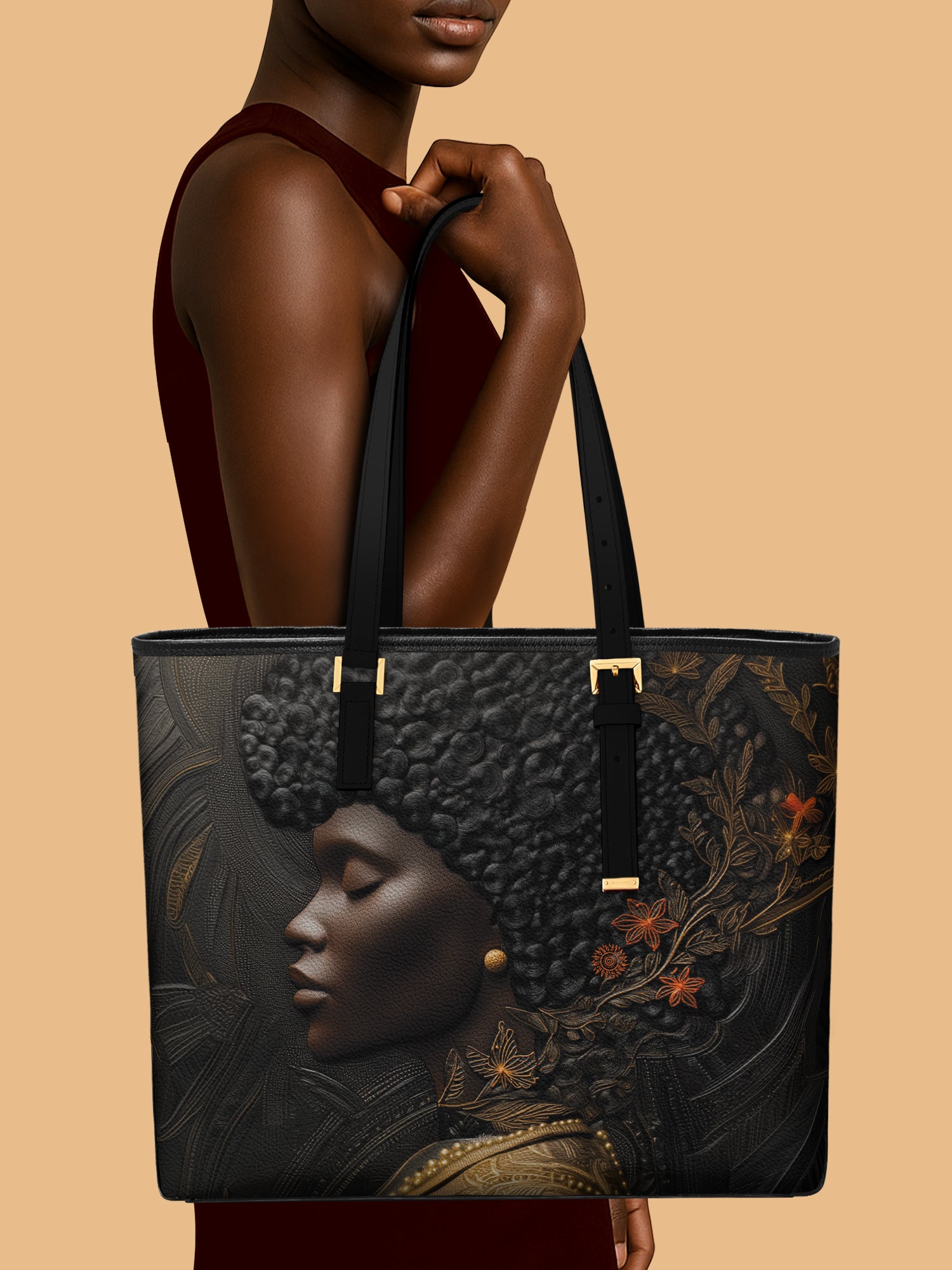 Nyara Bloom Sleek Leather Tote QR0XD068