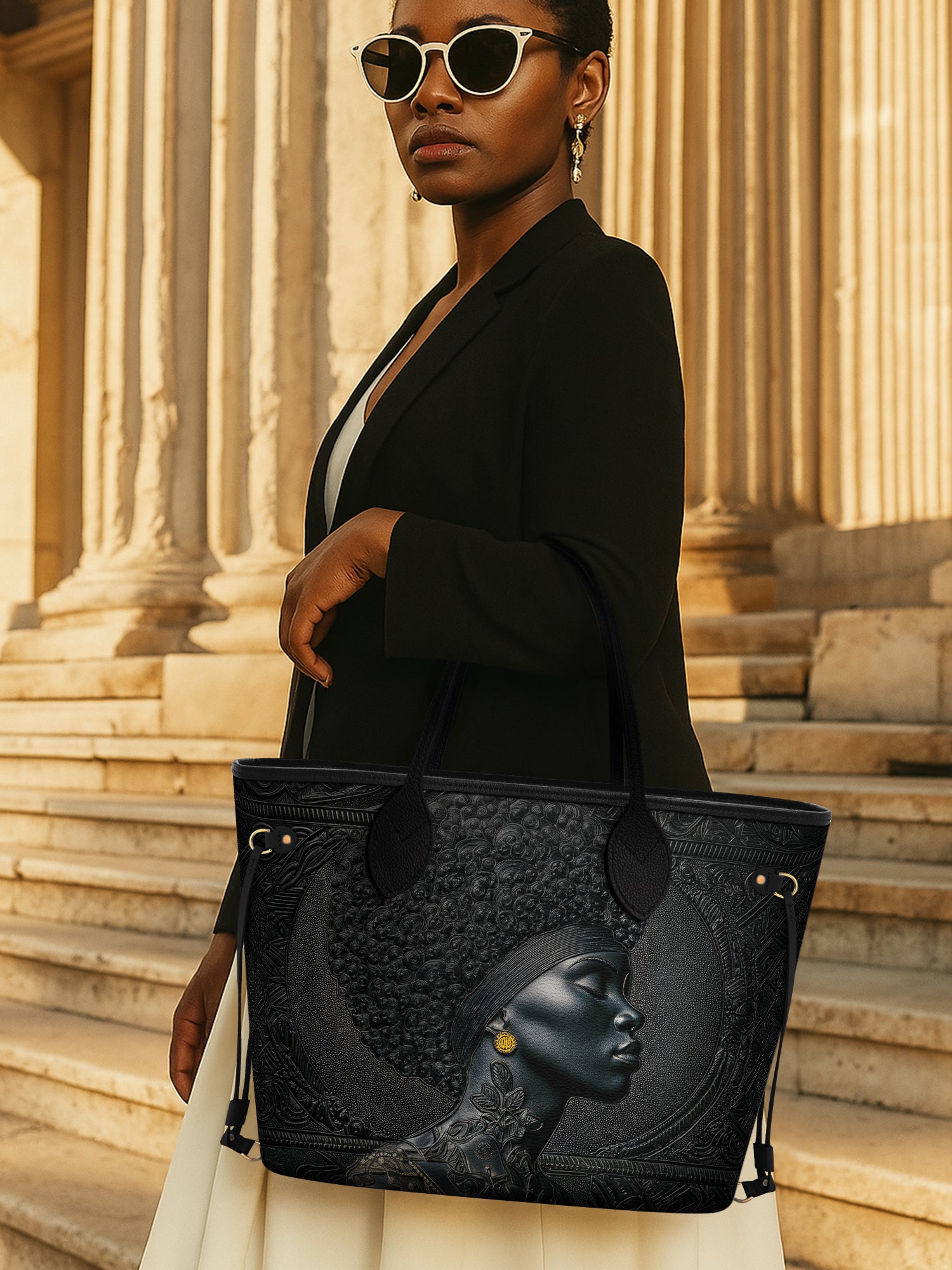 Crowned In Onyx Classic Shopper Tote QR0XD067