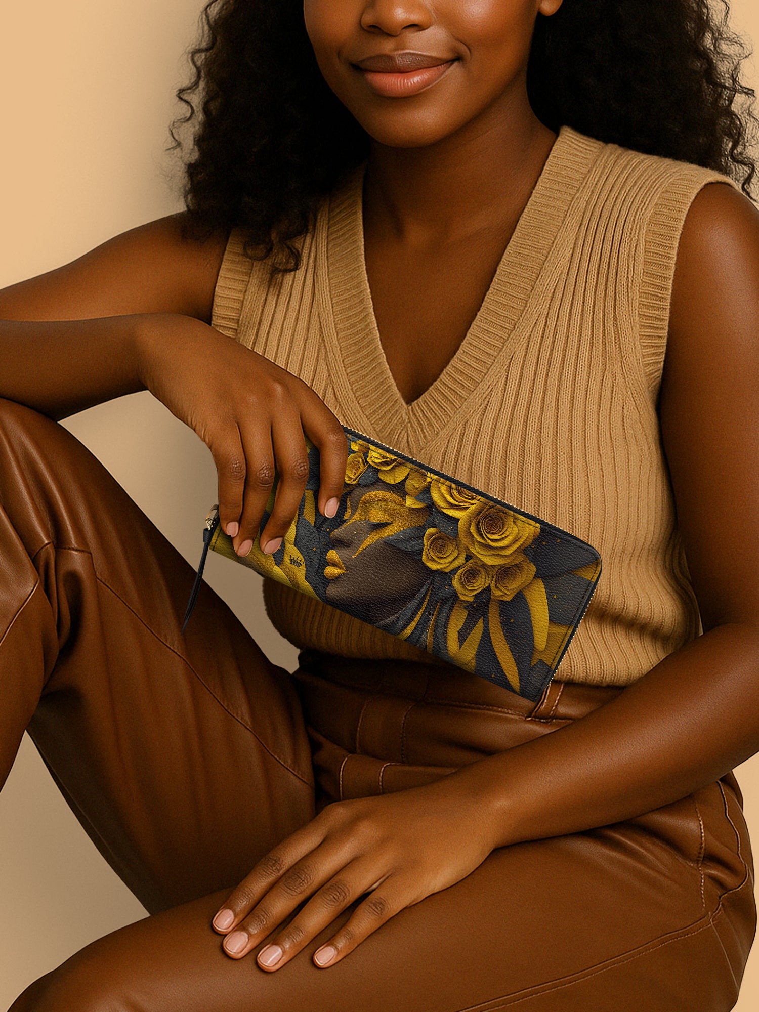 Melanin Bloom Slimline Zippy Wallet QR0TD051