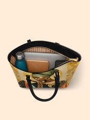 Afro Byzantine Sleek Leather Tote QR0TV0012