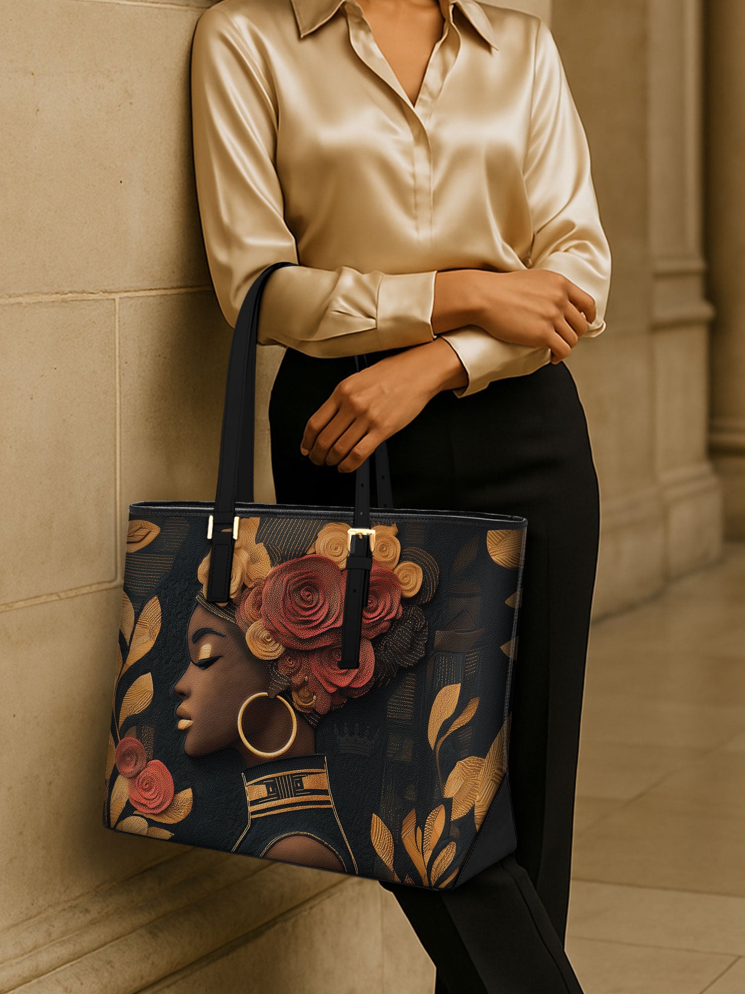 Dustlight Bloom Sleek Leather Tote QR0XD072