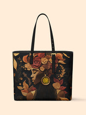 Flora Obscura Sleek Leather Tote QR0XD071