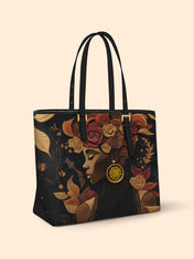 Flora Obscura Sleek Leather Tote QR0XD071