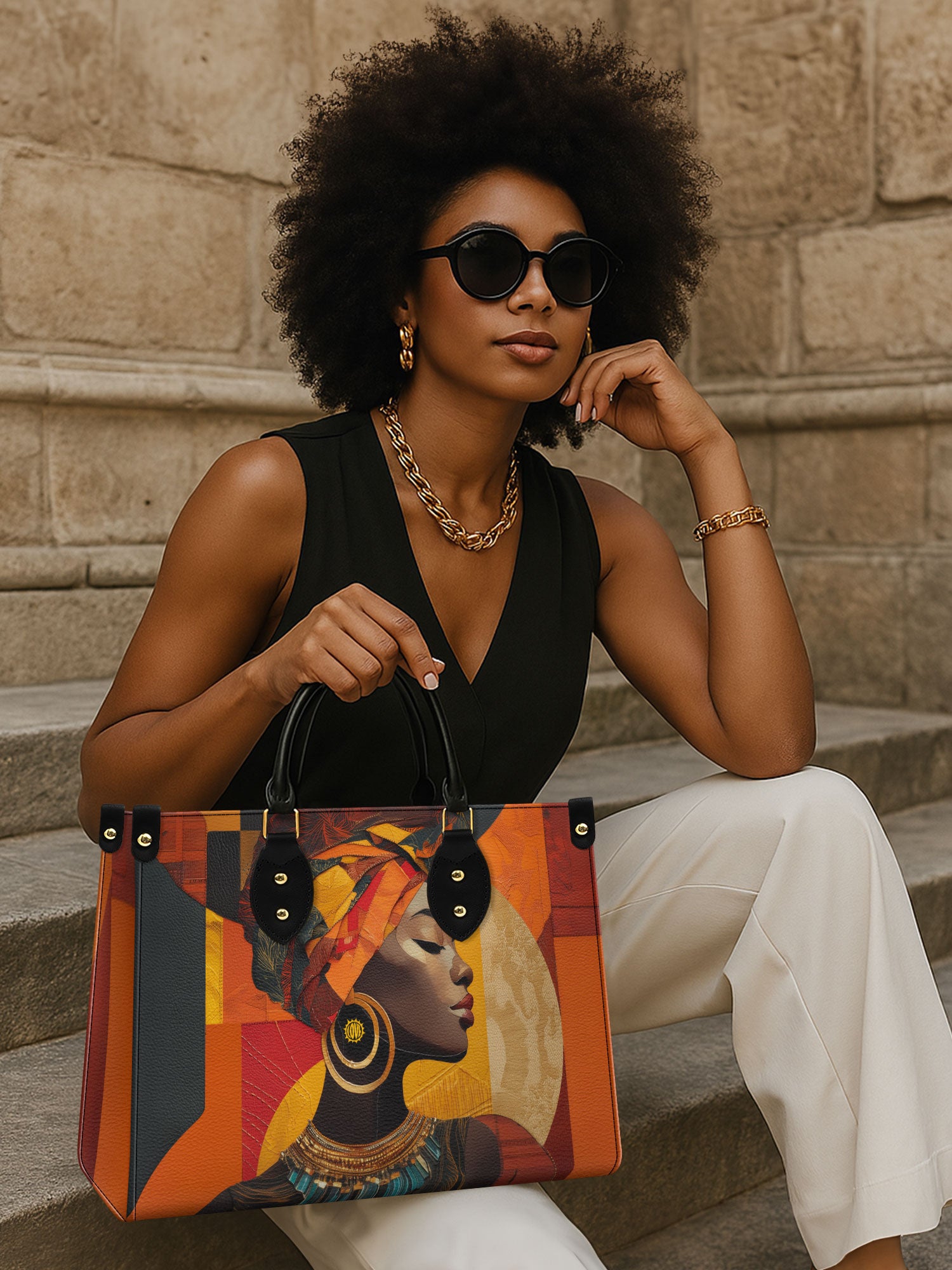 Afrique Hide Premium Leather Handbag QR0XD116