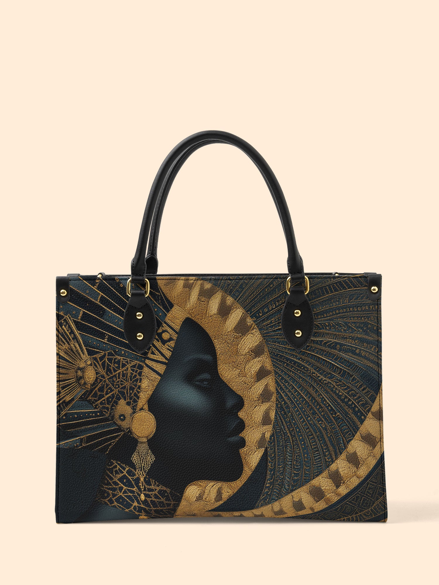 Ebon Halo Premium Leather Handbag QR0XD079