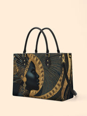 Ebon Halo Premium Leather Handbag QR0XD079