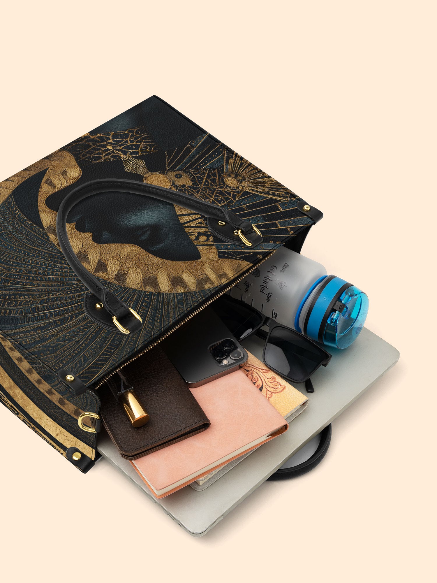 Ebon Halo Premium Leather Handbag QR0XD079