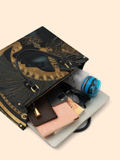 Ebon Halo Premium Leather Handbag QR0XD079