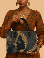 Ebon Halo Premium Leather Handbag QR0XD079