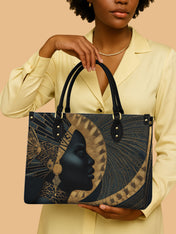 Ebon Halo Premium Leather Handbag QR0XD079