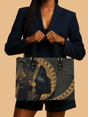 Ebon Halo Premium Leather Handbag QR0XD079