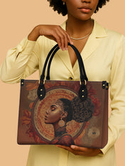 Mocha Sage Premium Leather Handbag QR0XD117