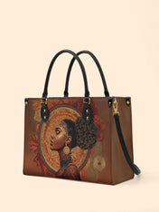 Mocha Sage Premium Leather Handbag QR0XD117