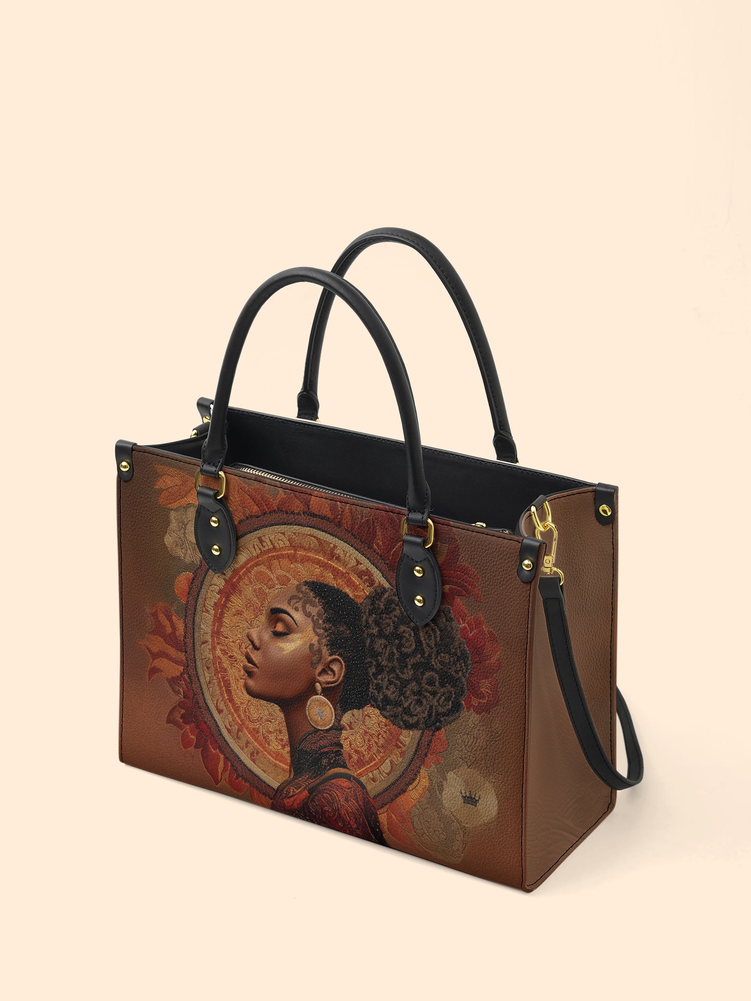 Mocha Sage Premium Leather Handbag QR0XD117