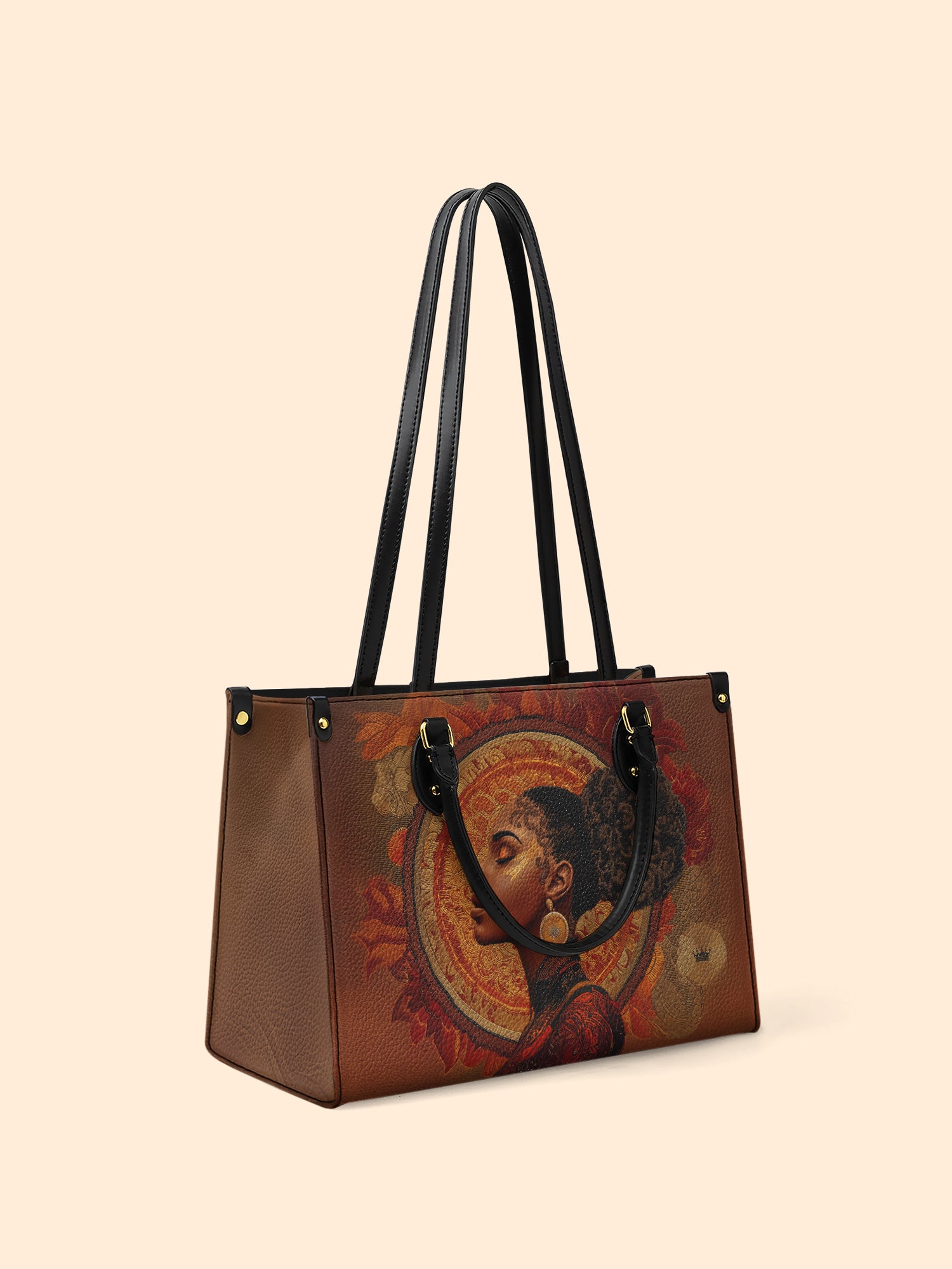 Mocha Sage Premium Leather Handbag QR0XD117