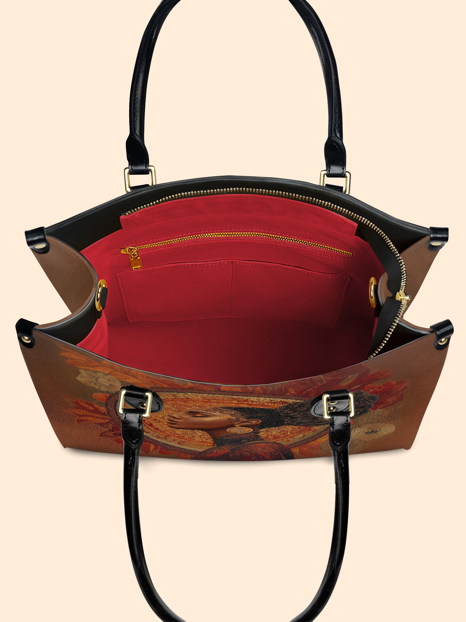 Mocha Sage Premium Leather Handbag QR0XD117