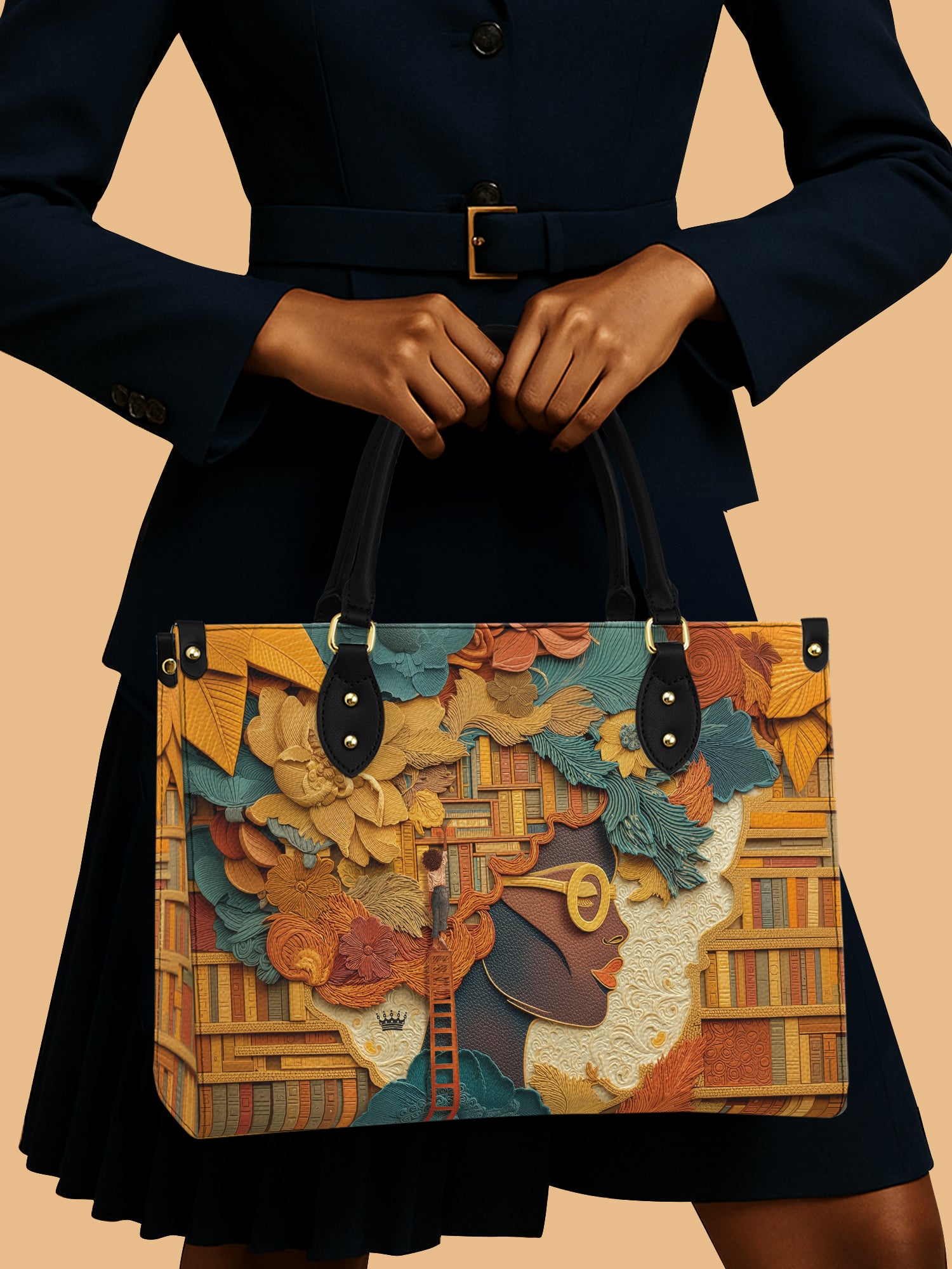 Bound by Knowledge Premium Leather Handbag QR0TD032