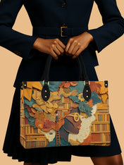 Bound by Knowledge Premium Leather Handbag QR0TD032