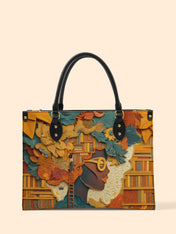 Bound by Knowledge Premium Leather Handbag QR0TD032
