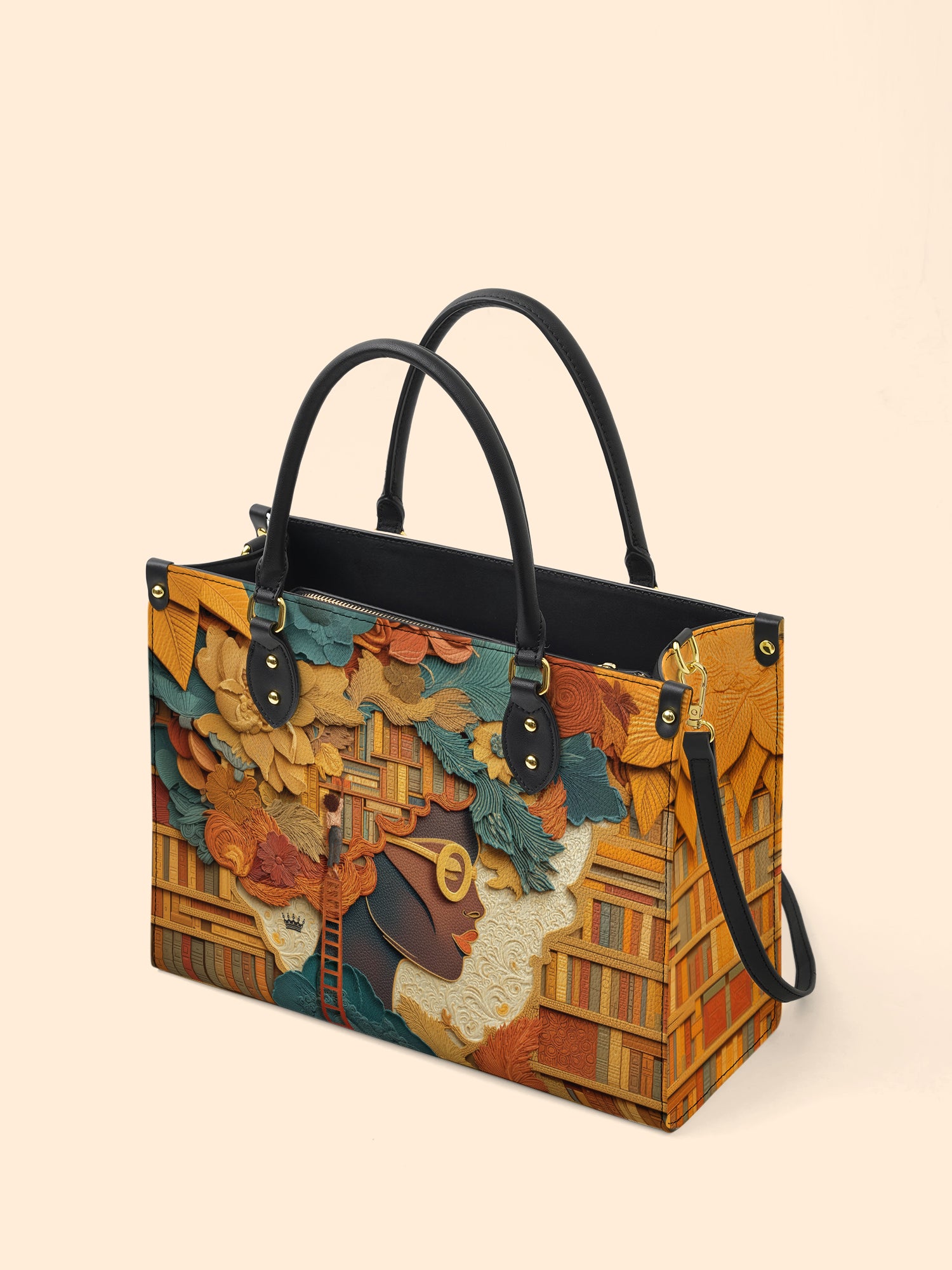 Bound by Knowledge Premium Leather Handbag QR0TD032