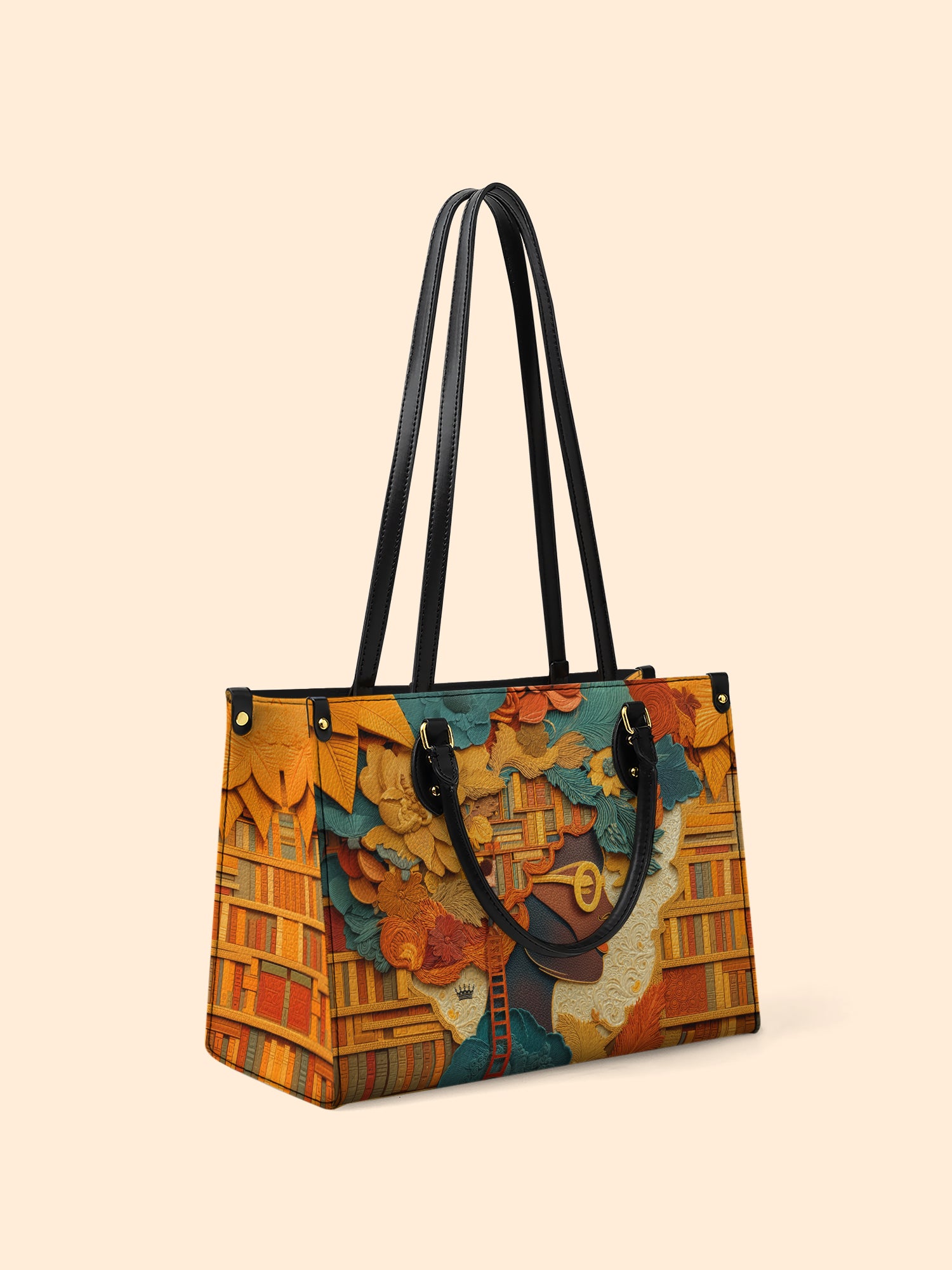 Bound by Knowledge Premium Leather Handbag QR0TD032