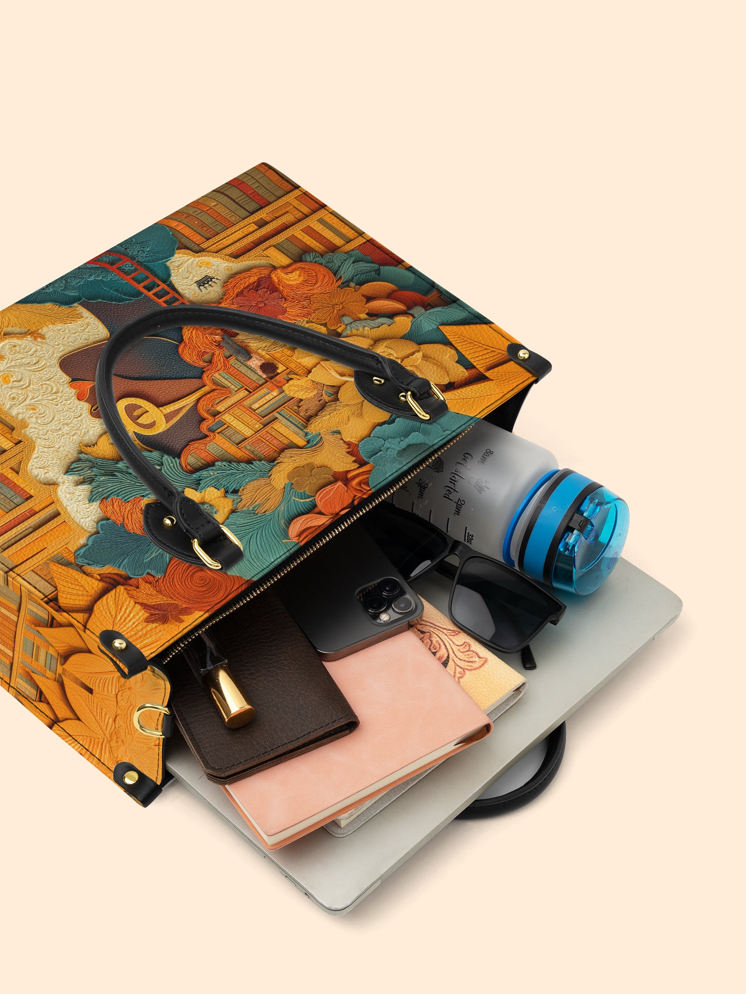 Bound by Knowledge Premium Leather Handbag QR0TD032