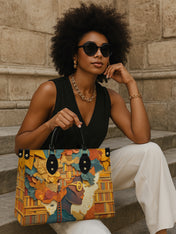 Bound by Knowledge Premium Leather Handbag QR0TD032