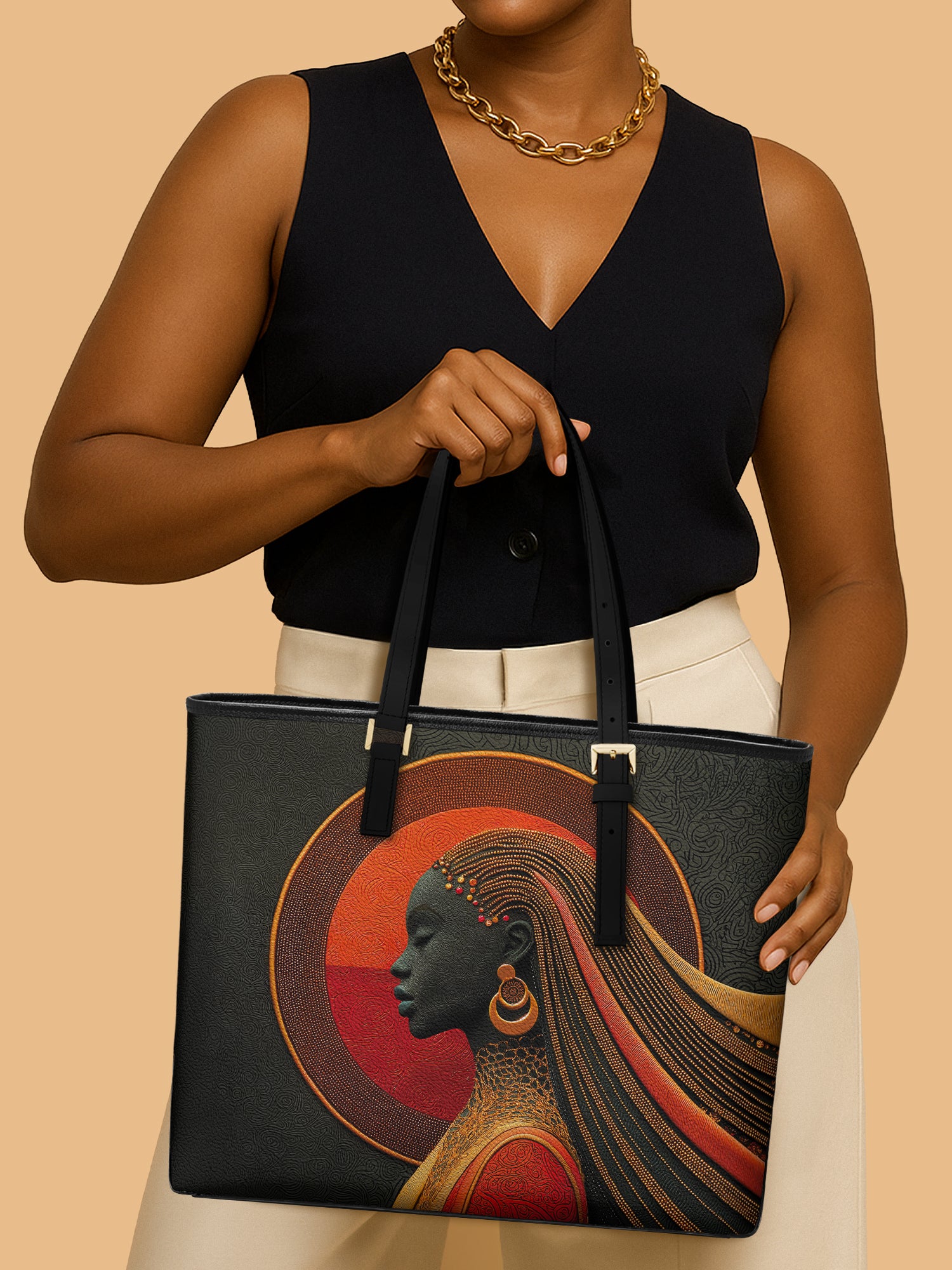 Crescent Drifter Sleek Leather Tote QR0XD082