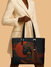 Crimson Rite Sleek Leather Tote QR0XD086