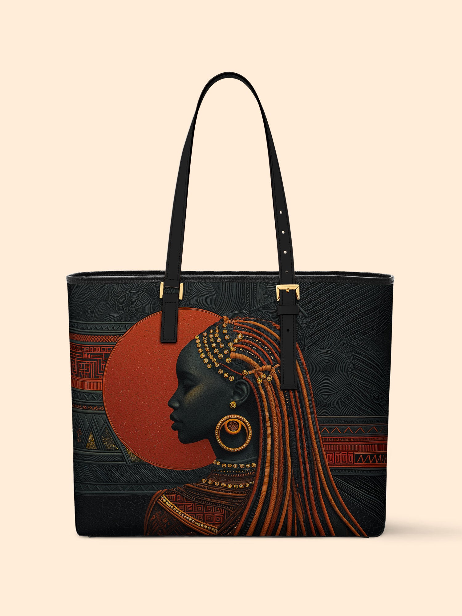 Crimson Rite Sleek Leather Tote QR0XD086