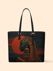 Crimson Rite Sleek Leather Tote QR0XD086