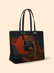 Crimson Rite Sleek Leather Tote QR0XD086
