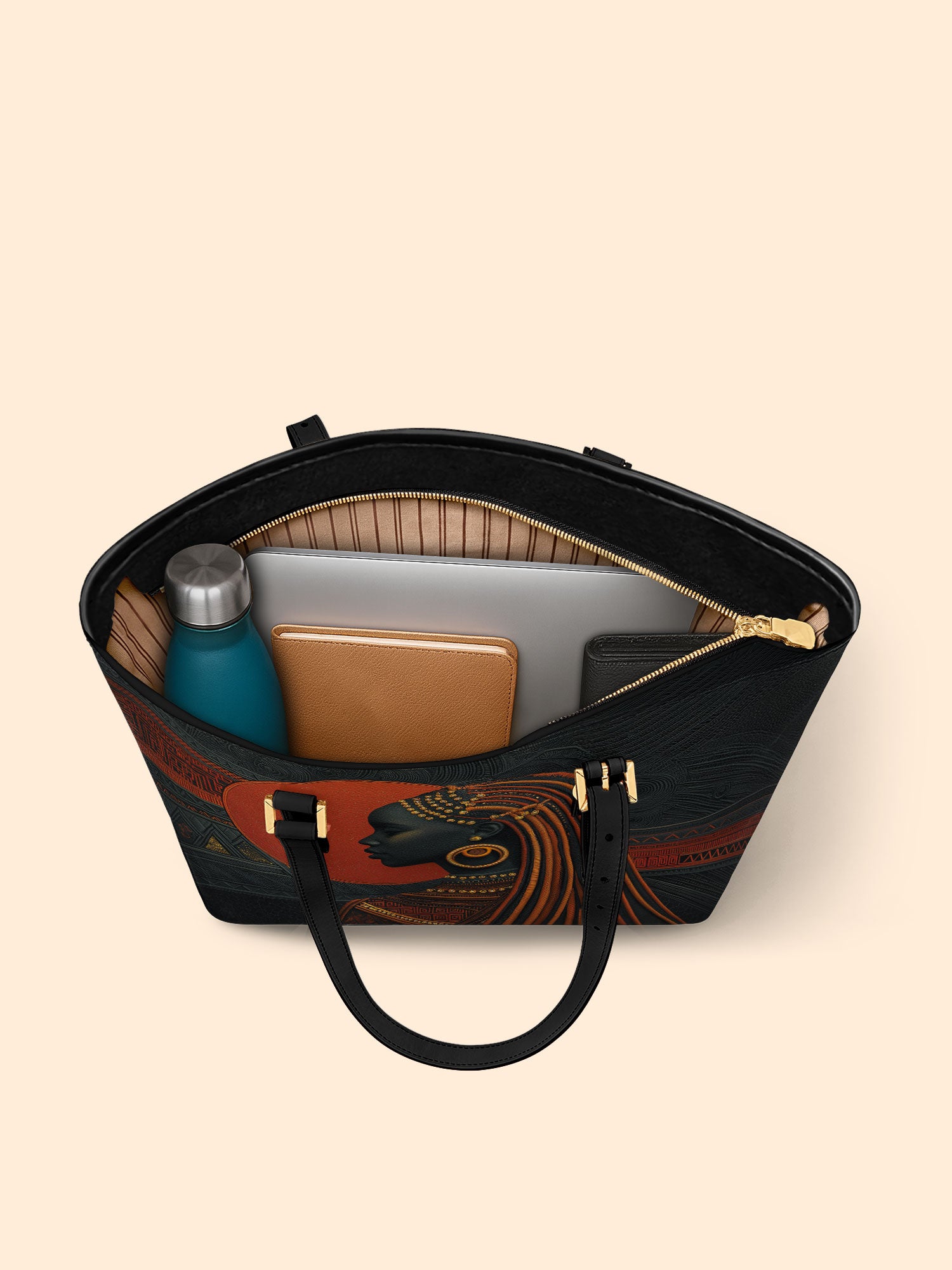 Crimson Rite Sleek Leather Tote QR0XD086