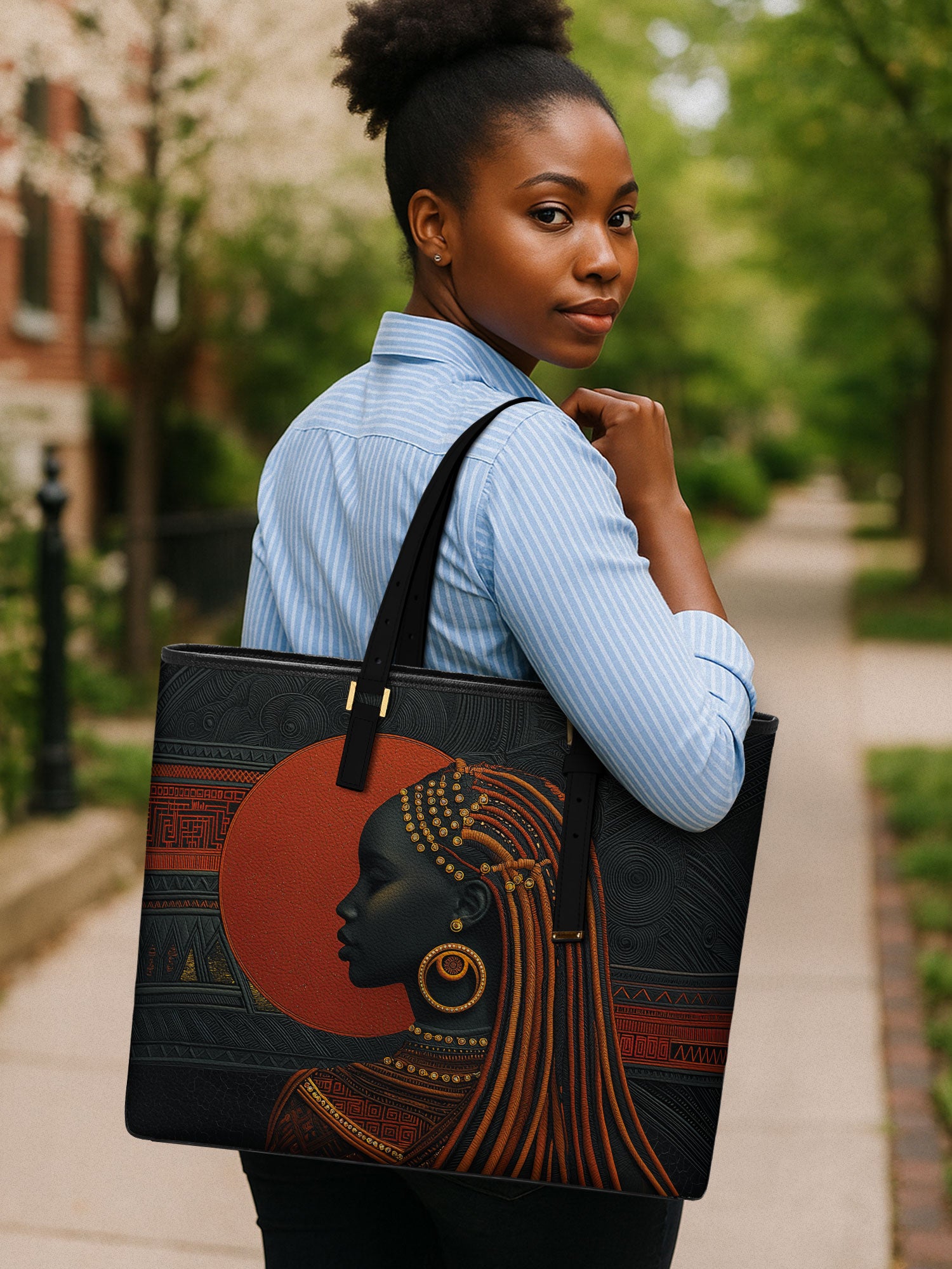 Crimson Rite Sleek Leather Tote QR0XD086